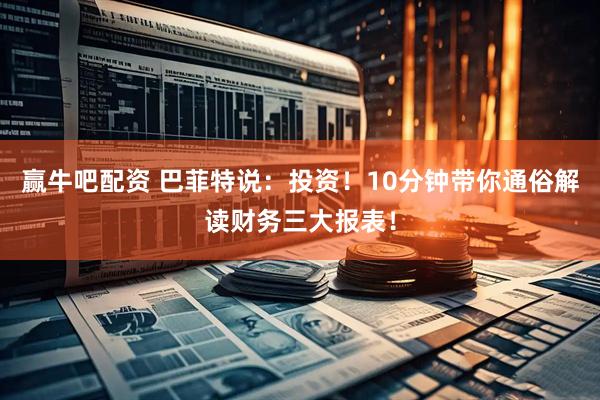 赢牛吧配资 巴菲特说：投资！10分钟带你通俗解读财务三大报表！